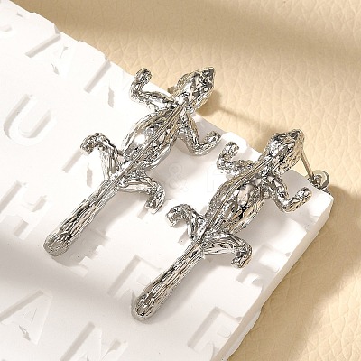 Brass Stud Earrings EJEW-B118-02P-1