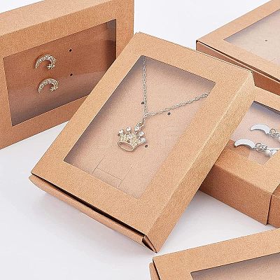 Foldable Drawer Type Creative Kraft Paper Box LS-CON-WH0077-12-1