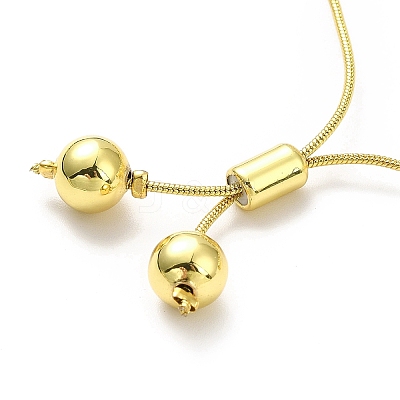 Rack Plating Brass Round Bead Slider Bracelets for Women LS-BJEW-M232-01G-D-1