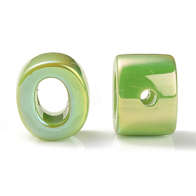 UV Plating Rainbow Iridescent Acrylic Beads OACR-C012-01F-1