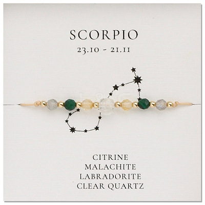 Natural Gemstone Constellation Beaded Bracelets NR2952-12-1