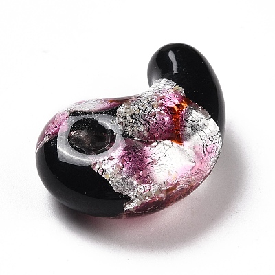 Luminous Handmade Silver Foil Lampwork Beads LAMP-F022-05C-1