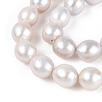 Natural Nucleated Baroque Keshi Pearl Beads Strands PEAR-S020-L18-1