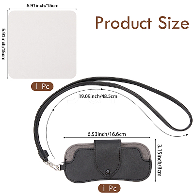 1Pc Imitation Leather Eyeglass Cases AJEW-CN0005-52C-1
