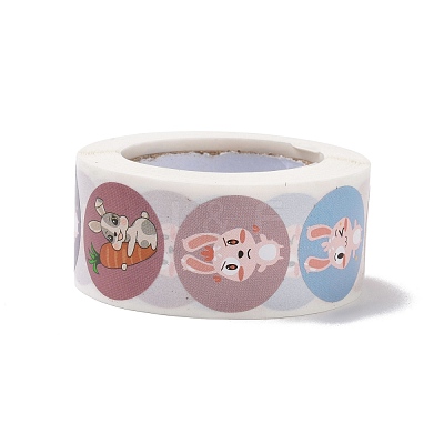8 Patterns Easter Theme Self Adhesive Paper Sticker Rolls DIY-C060-03G-1