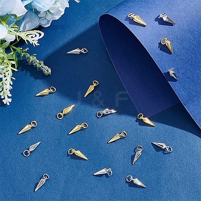 20Pcs 2 Colors Brass Charms KK-HY0001-25-1