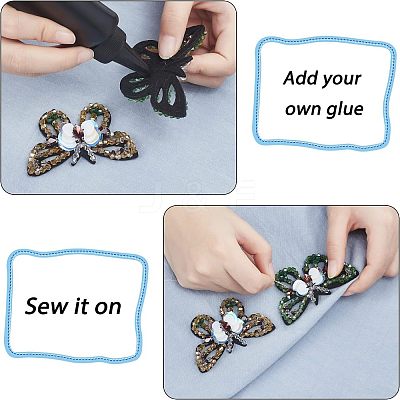 5Pcs 5 Colors Computerized Embroidery Cloth Sew on Patches DIY-FG0002-38-1