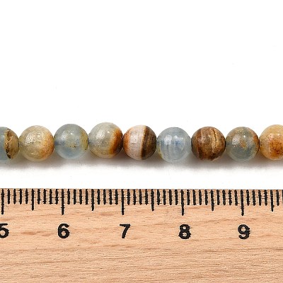 Natural Blue Calcite Beads Strands G-H312-C02-6mm-1