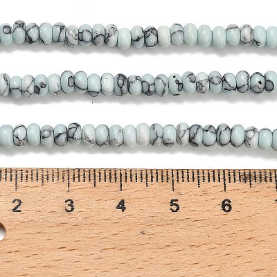 Synthetic Turquoise Beads Strands G-L635-A10-4x2mm-03-1