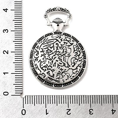 Tibetan Style Alloy Pendant Cabochon Settings TIBEP-N003-74AS-1
