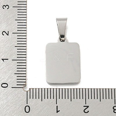 304 Stainless Steel Pave Natural White Shell Pendants STAS-S130-03P-A-1