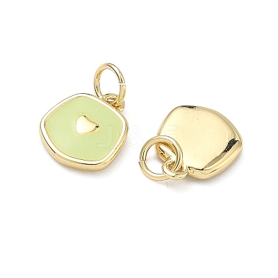 Brass Enamel Pendants KK-C251-36G-03-1
