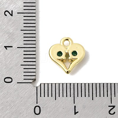 Brass Micro Pave Cubic Zirconia Pendants KK-L258-11G-02-1