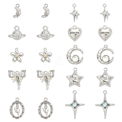 20Pcs 10 Style Alloy Pendants FIND-CA0006-46-1