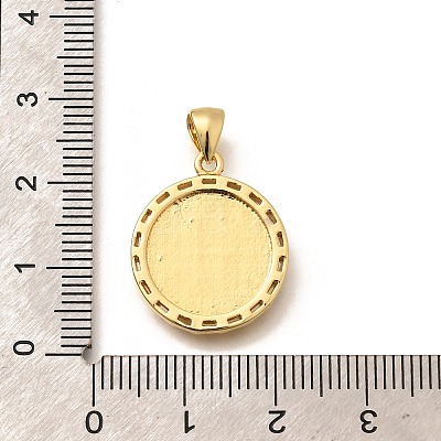 Religion Themed Rack Plating Brass Micro Pave Cubic Zirconia Pendants KK-L226-007G-18-1
