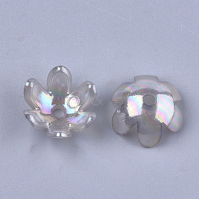 100G Transparent Acrylic Bead Caps TACR-SZ0001-37-1