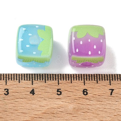 Printed Acrylic European Beads AC-CBA4EF4-06-1