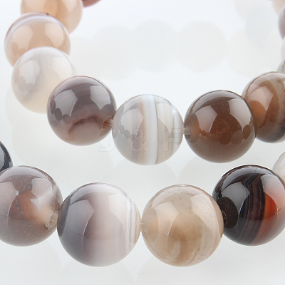 Dyed & Heated Natural Agate Round Beads Strands G-E230-01-10mm-1