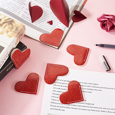 Glitter PU Lerther Bookmark AJEW-TAC0040-03A-1