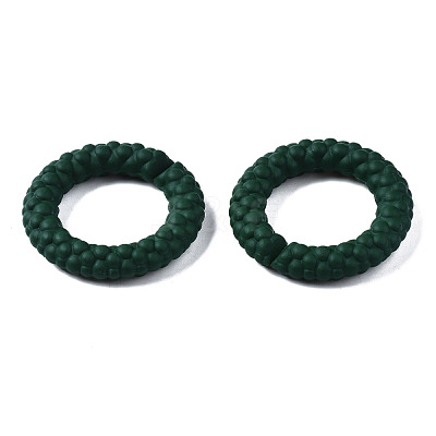 Spray Painted CCB Plastic Linking Rings CCB-Q091-010B-1