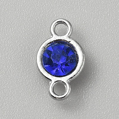 Faceted Glass Flat Round Connector Charms FIND-WH20042-56H-1