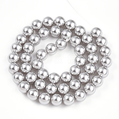 Baking Paint Pearlized Glass Pearl Bead Strands HY-N002-8mm-A03-1