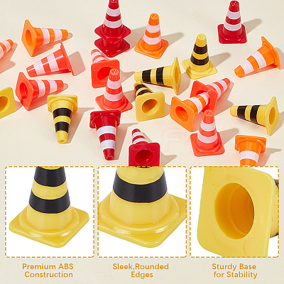 48Pcs 4 Colors ABS Display Roadblock Decorations AJEW-SP0004-70-1
