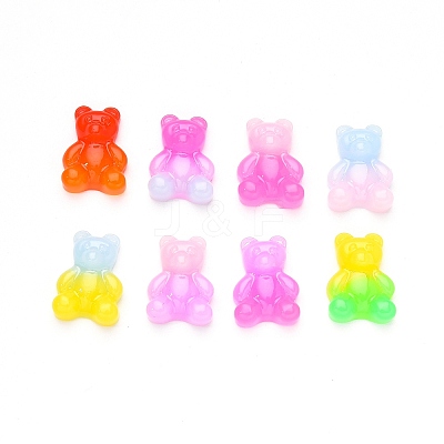 Gradient Color Opaque Resin Cabochons X-CRES-R196-01-1