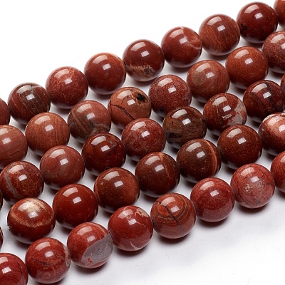 Natural Red Rainbow Jasper Beads Strands G-F677-19-1