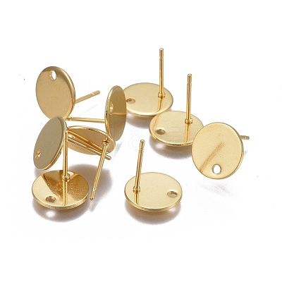 304 Stainless Steel Stud Earring Findings STAS-P236-45G-1