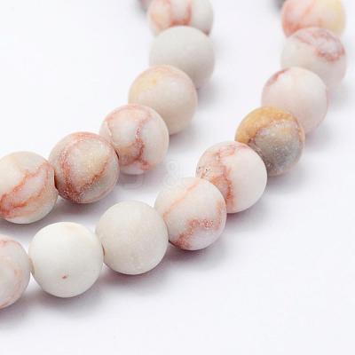 Natural Red Netstone Beads Strands G-F518-17-6mm-1