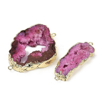 Dyed Natural Druzy Agate links G-R012-05G-04-1