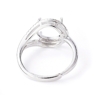Adjustable Brass Finger Ring Components KK-L193-02P-1