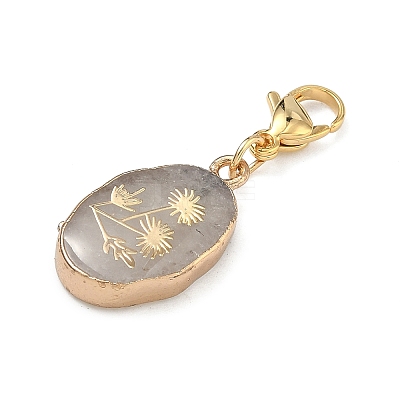 Natural Gemstone Pendant Decorations HJEW-PH01916-01-1