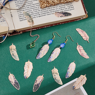 30Pcs 5 Colors Alloy Rhinestone Pendants KK-PH0013-78-1