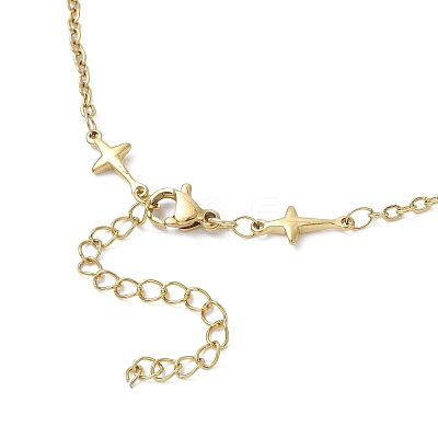 304 Stainless Steel Cross Chain Necklaces NJEW-JN05443-1