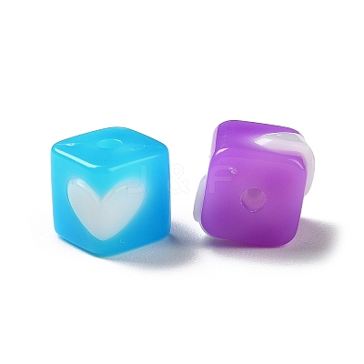 Two Tone Opaque Acrylic Beads SACR-I005-03-1