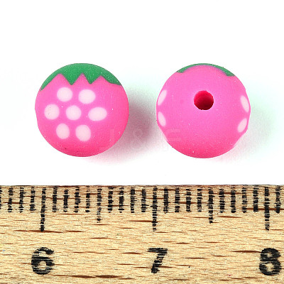 Fruits Theme Handmade Polymer Clay Beads CLAY-T022-04D-1