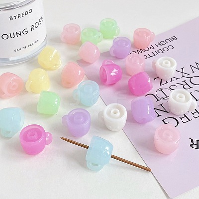 Transparent Acrylic Beads OACR-H038-40-1