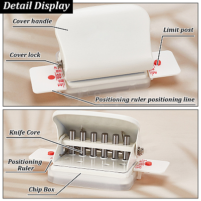 Mini Plastic 6-Hole Punch AJEW-WH0083-64A-1