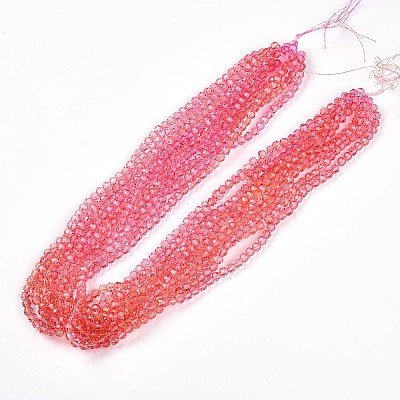 Baking Paint Transparent Glass Beads X1-DGLA-A035-T6mm-A01-1