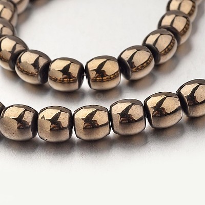 Electroplate Non-magnetic Synthetic Hematite Bead Strands G-F300-43-06-1