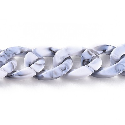 Acrylic Curb Chains X-AJEW-JB00505-05-1