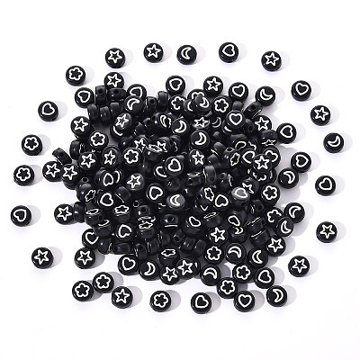 Opaque Acrylic Beads MACR-YW0001-18C-1