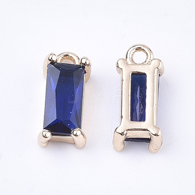 Transparent Glass Charms GLAA-T007-13-1