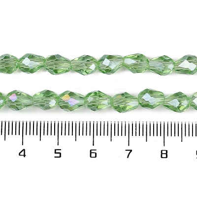 Transparent Electroplate Glass Beads Strands EGLA-N013-T6mm-B13-1