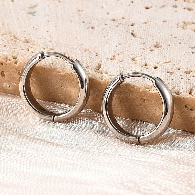 201 Stainless Steel Hoop Earrings EJEW-P304-15C-P-1