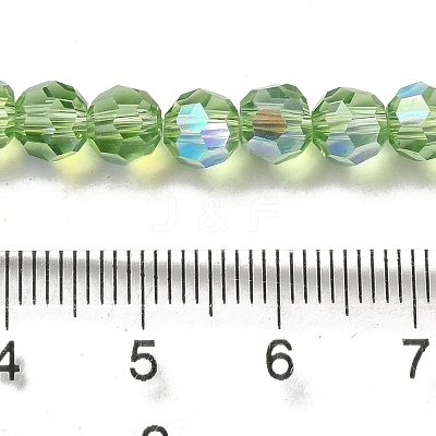 Electroplate Transparent Glass Beads Strands EGLA-A035-T6mm-L09-1