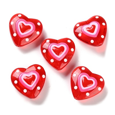 Transparent Glass Enamel Beads LAMP-S068-04A-1