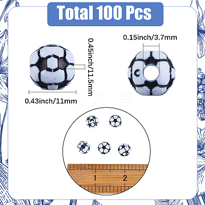 100Pcs Opaque Acrylic Beads MACR-SC0002-47-1